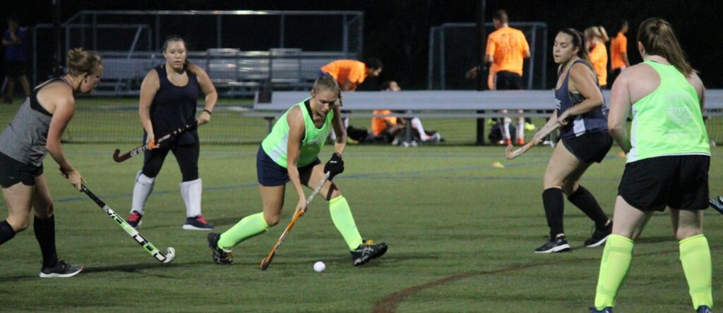 Adult field hockey player in Boston